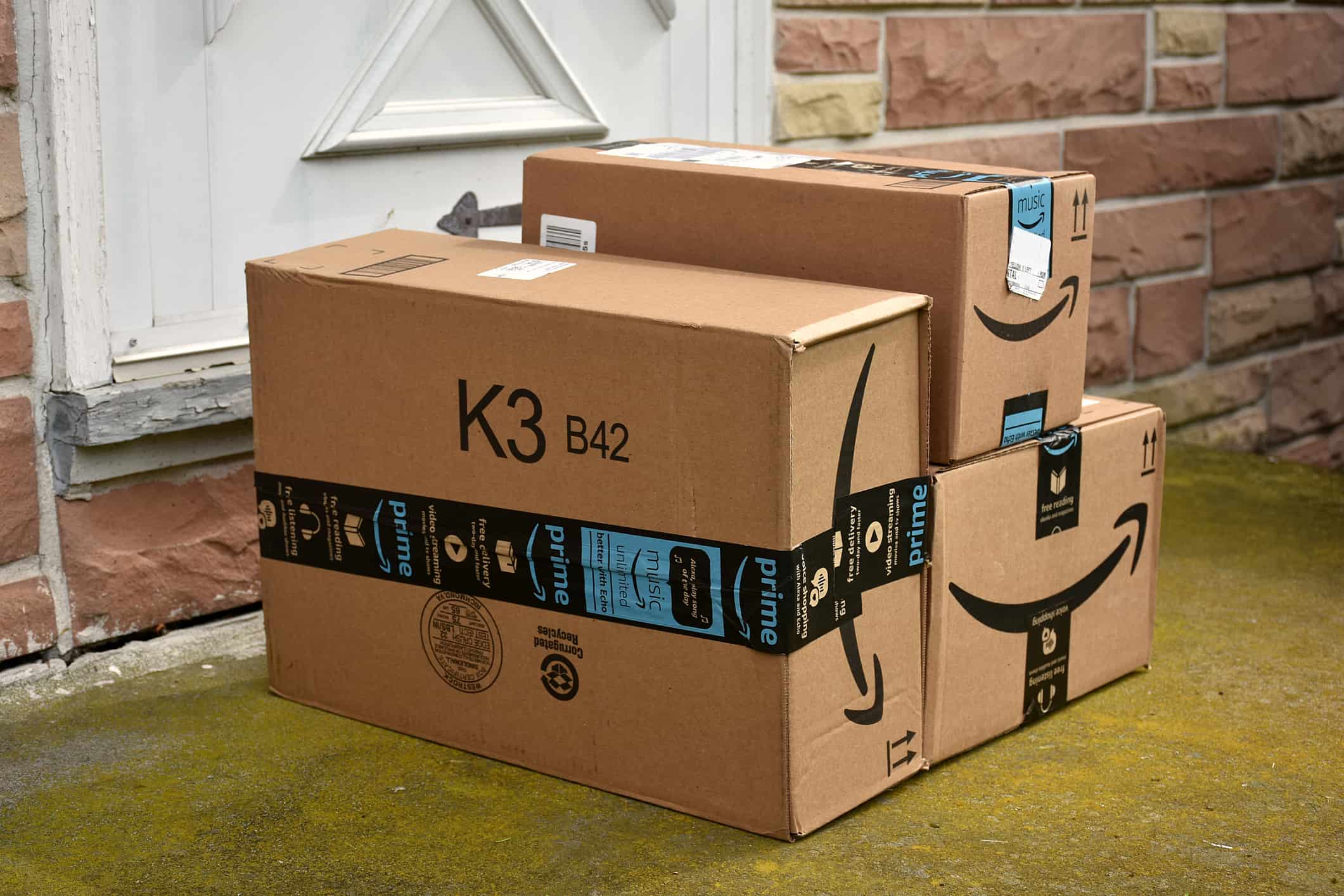 amazon packages left on door step