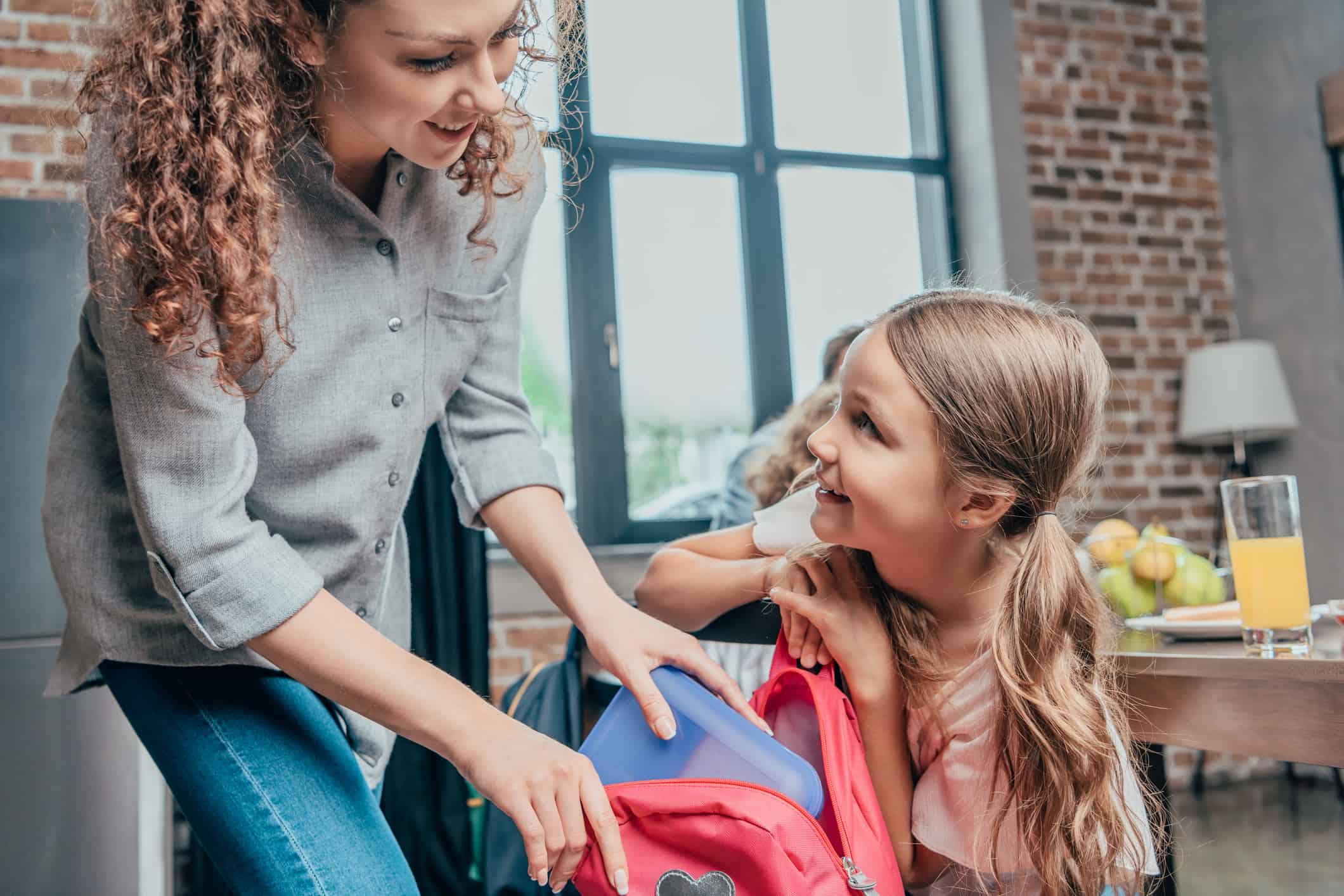 Mother daughter back to school